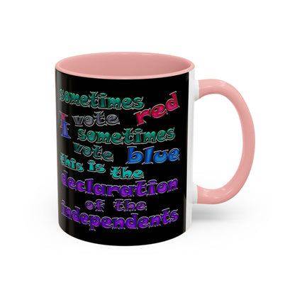 declaration of the independents - Accent Mug (black)