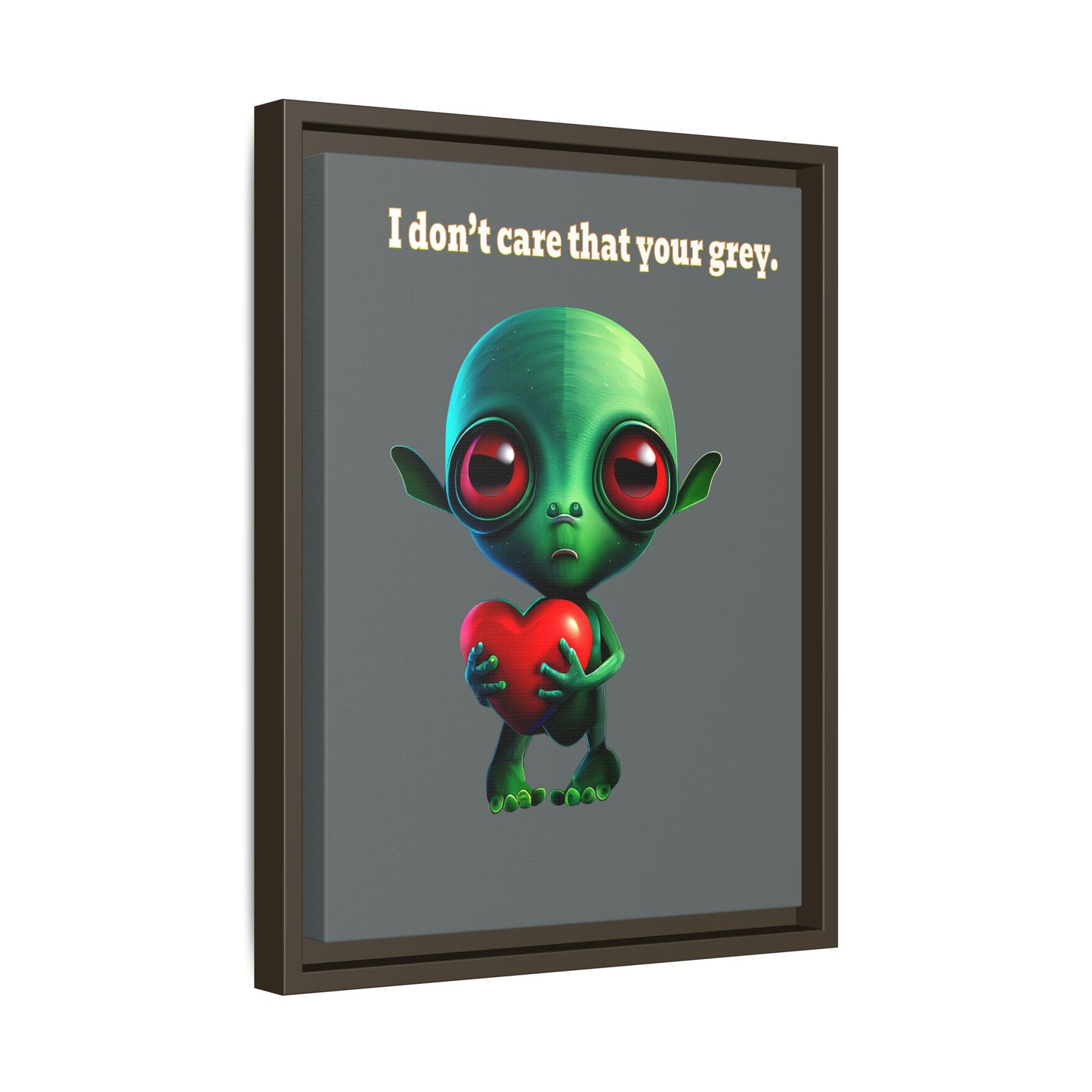 I don't care that your grey - framed canvas art (dark grey)
