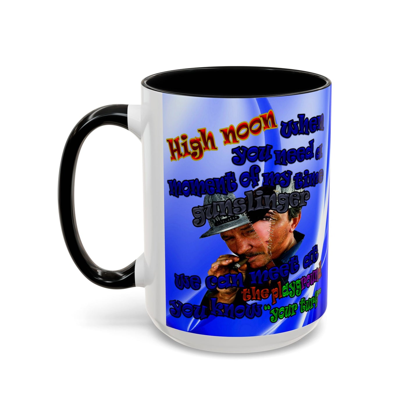 high noon - Accent Mug (blue-white wave)