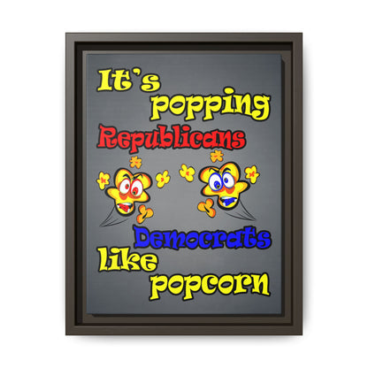 popping like popcorn - framed canvas art (grey-light grey)