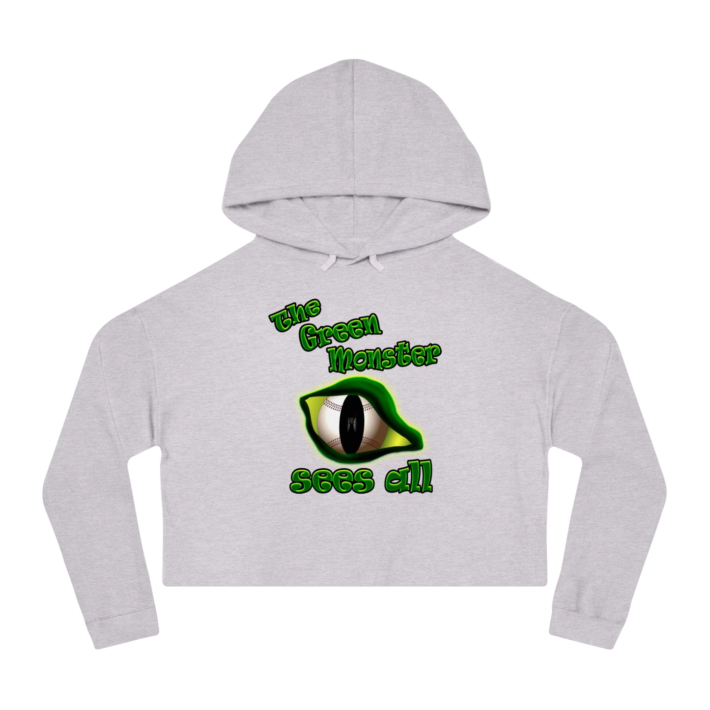 green monster - Women’s Cropped Hooded Sweatshirt