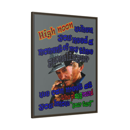 high noon - framed canvas art (dark grey)
