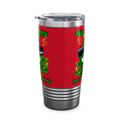 disc jockey - Ringneck Tumbler, 20oz (dark red)