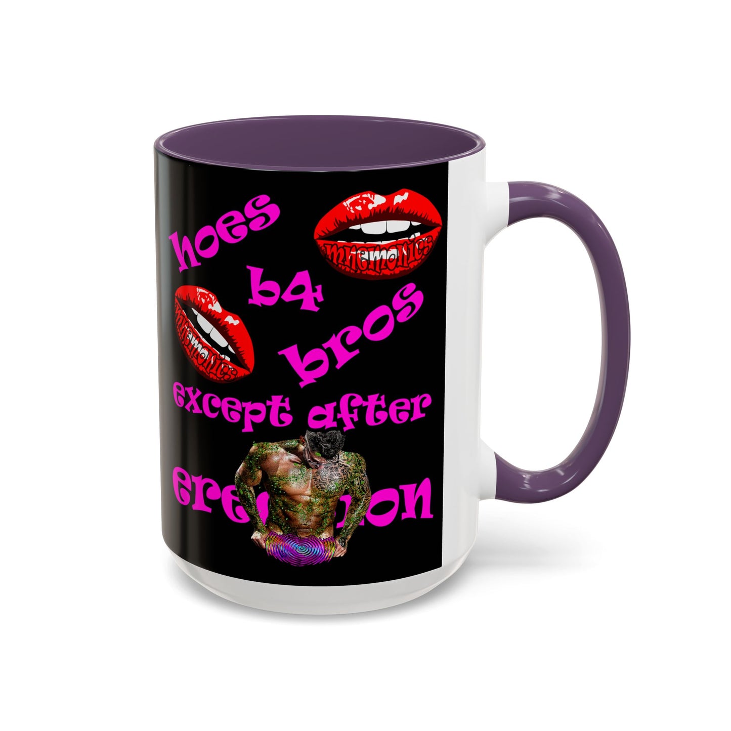 hoes b4 bros - Accent Mug (black)
