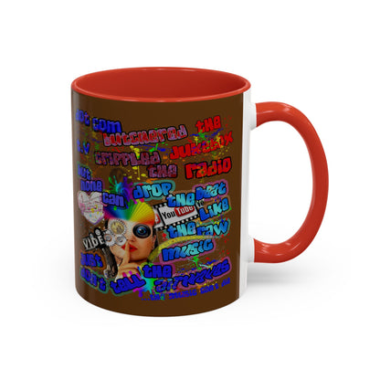 drop the beat - Accent Mug (brown)