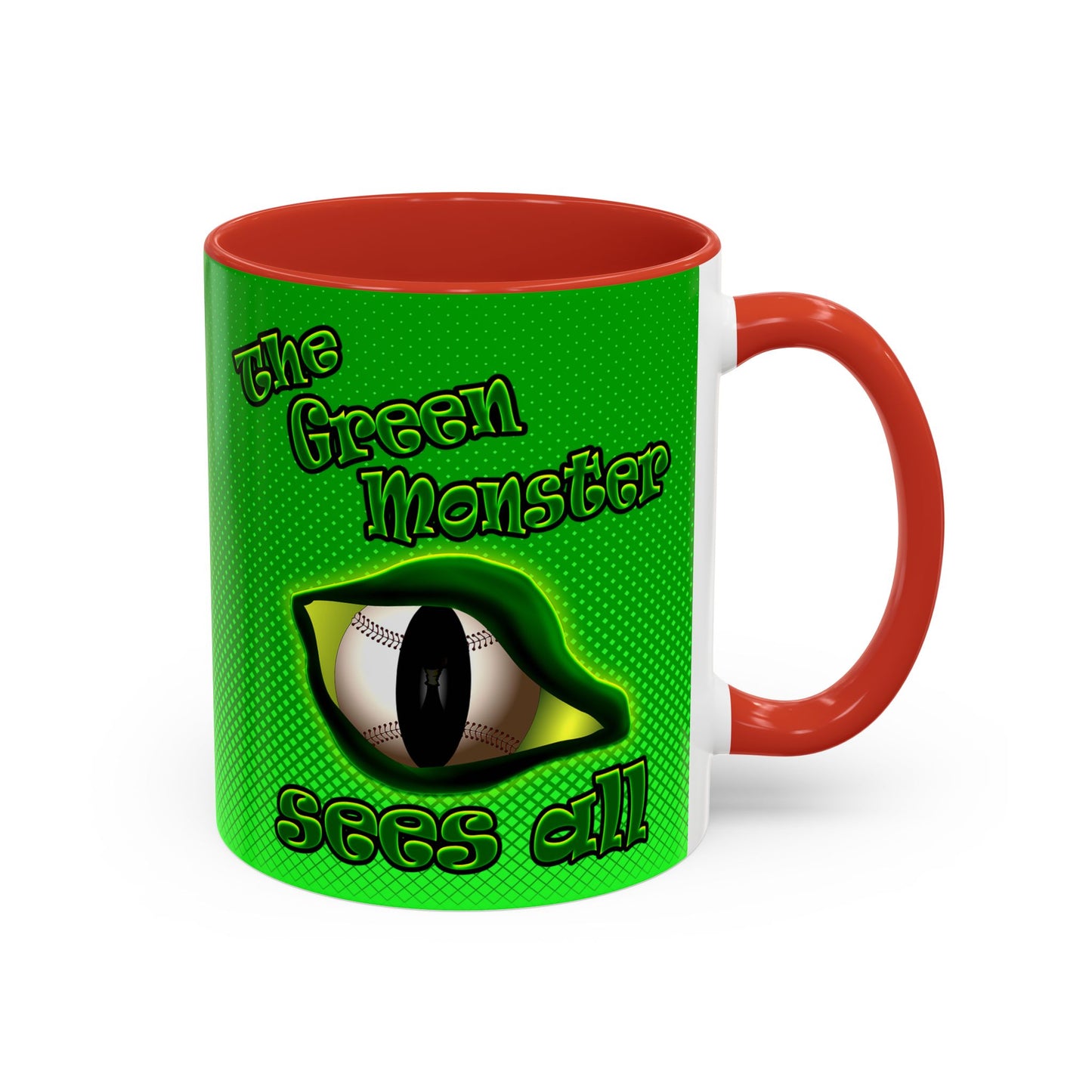 green monster - Accent Mug (logo green)