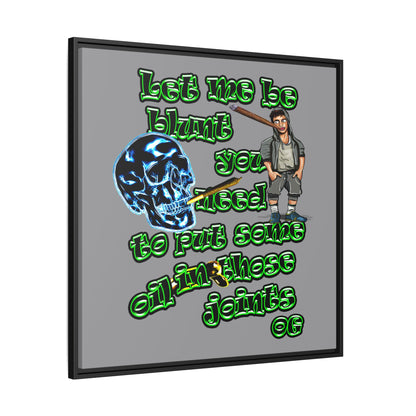 og - framed canvas art (grey)