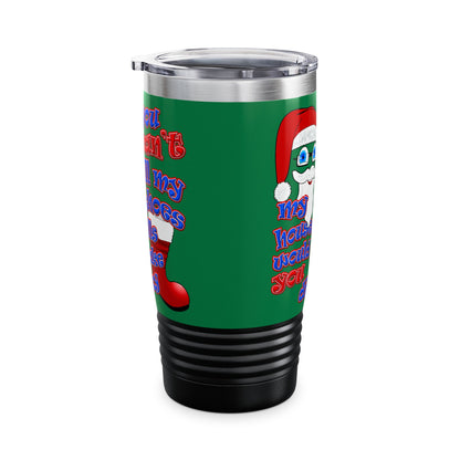 santa's shoes - Ringneck Tumbler, 20oz (dark green)