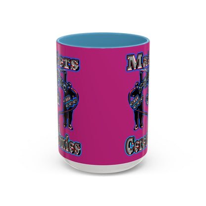 em cee squared - Accent Mug (pink)