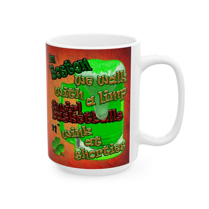 celtics logo - White Mug (burnt orange)