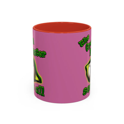 green monster - Accent Mug (light pink)