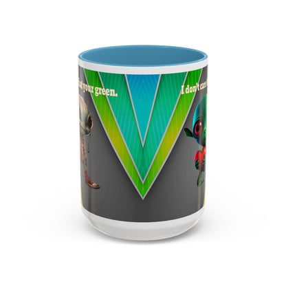 I don't care that your grey - Accent Mug (rainbow split)