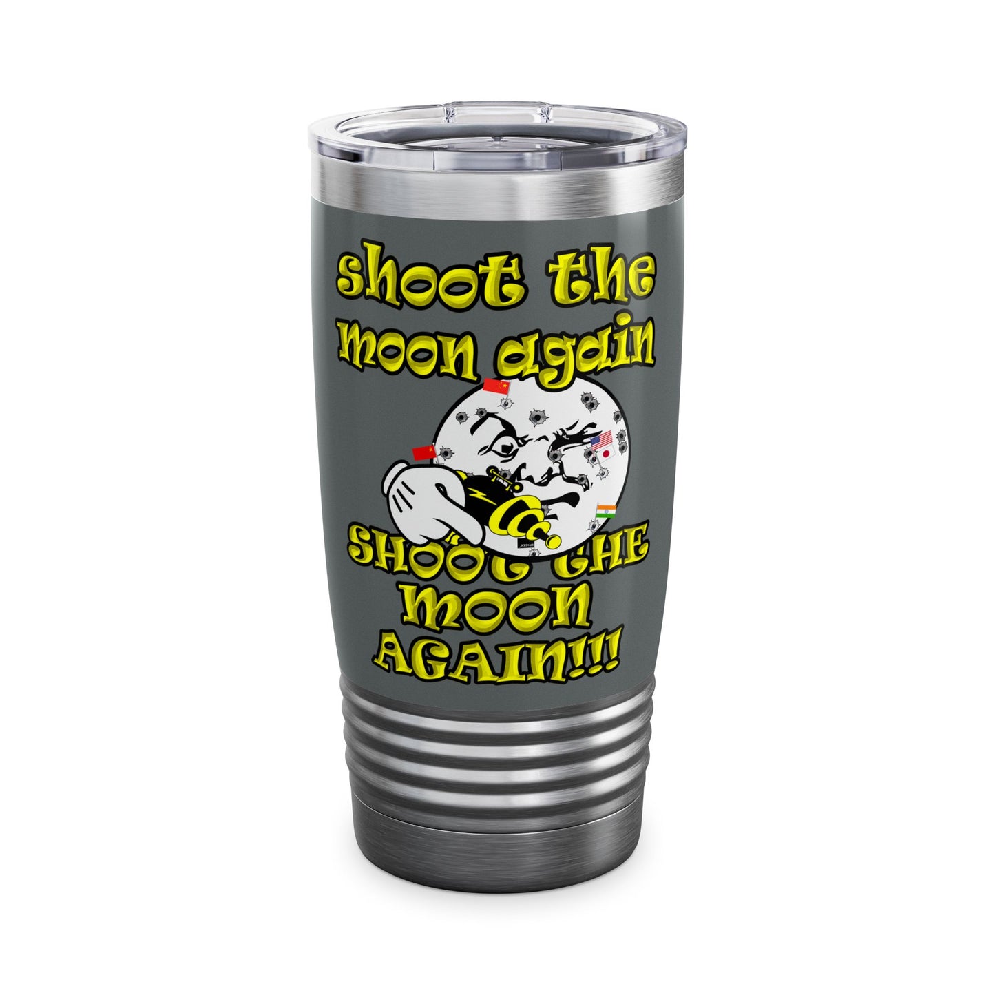 shoot the moon again - Ringneck Tumbler, 20oz (dark grey)