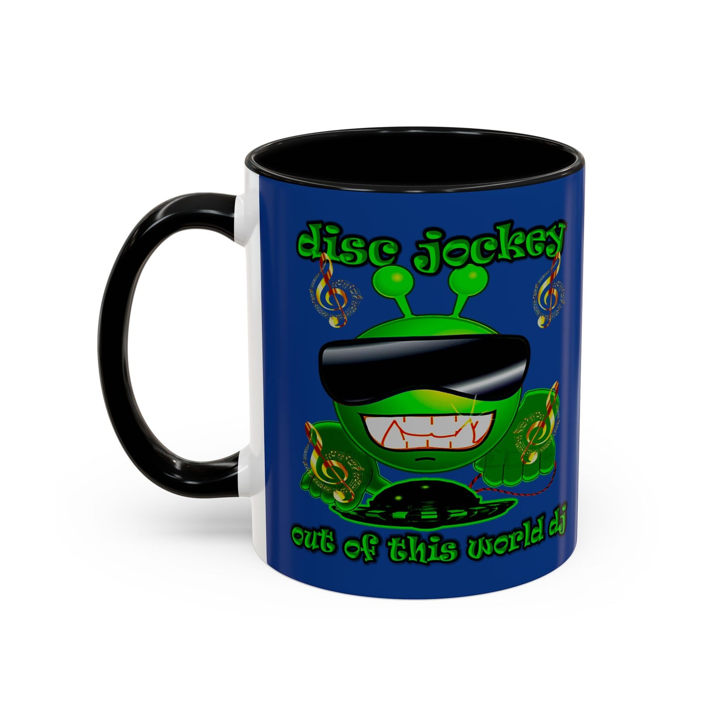 disc jockey - Accent Mug (dark blue)