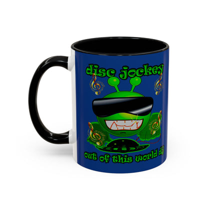 disc jockey - Accent Mug (dark blue)