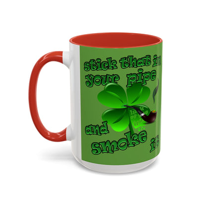 celtics logo - Accent Mug (green)