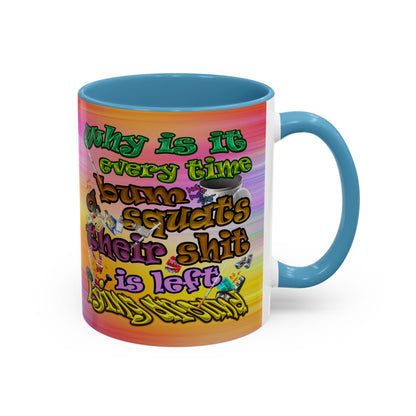 the bum's shit - Accent Mug (color blur)