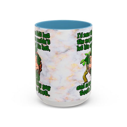 turtle race - Accent Mug (white marble)