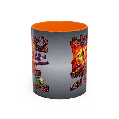 schrodinger's cat - Accent Mug (brushed nickel)