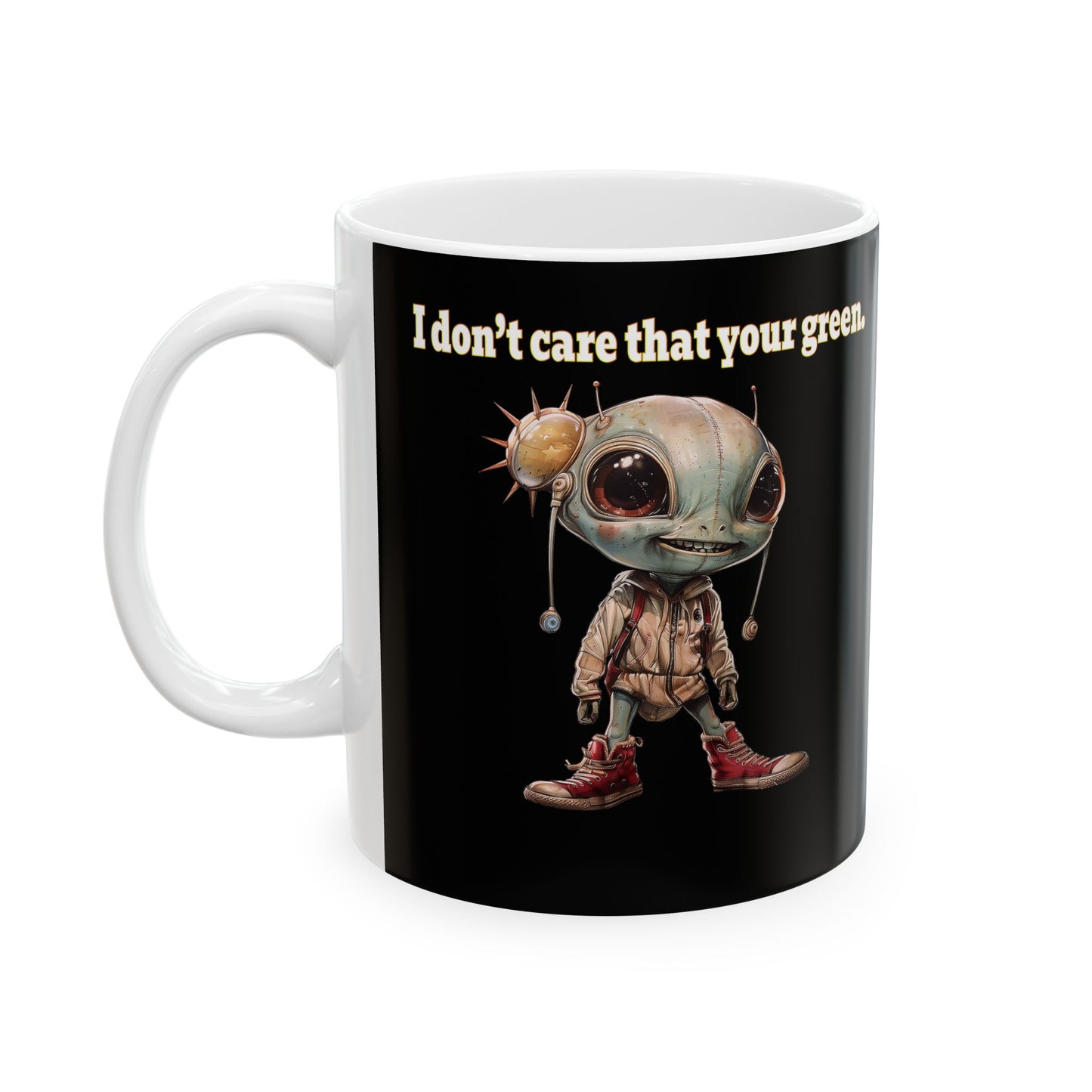 I don't care that your grey - White Mug (black)