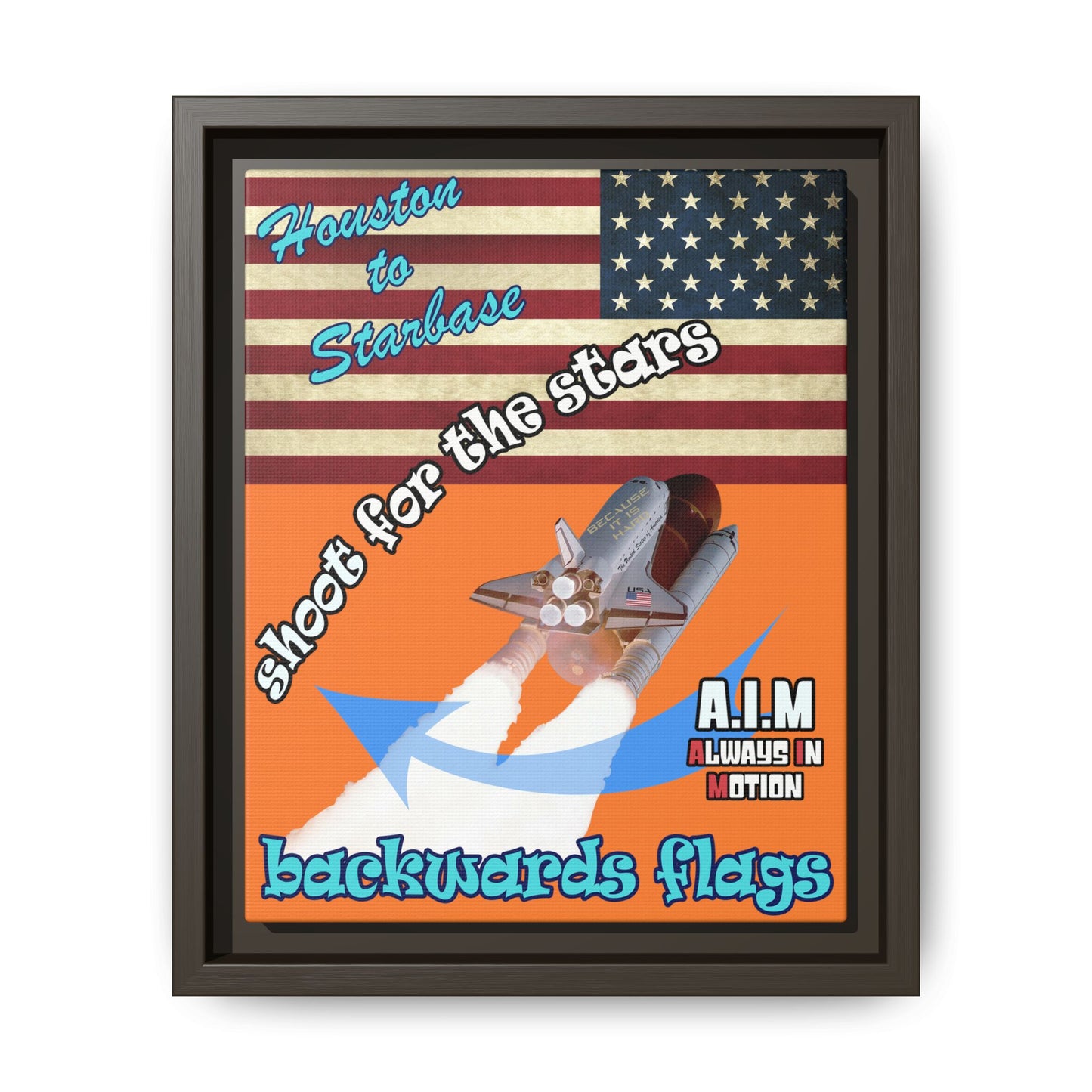 shoot for the stars - framed canvas art (crusta)
