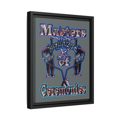 em cee squared - framed canvas art (dark grey)