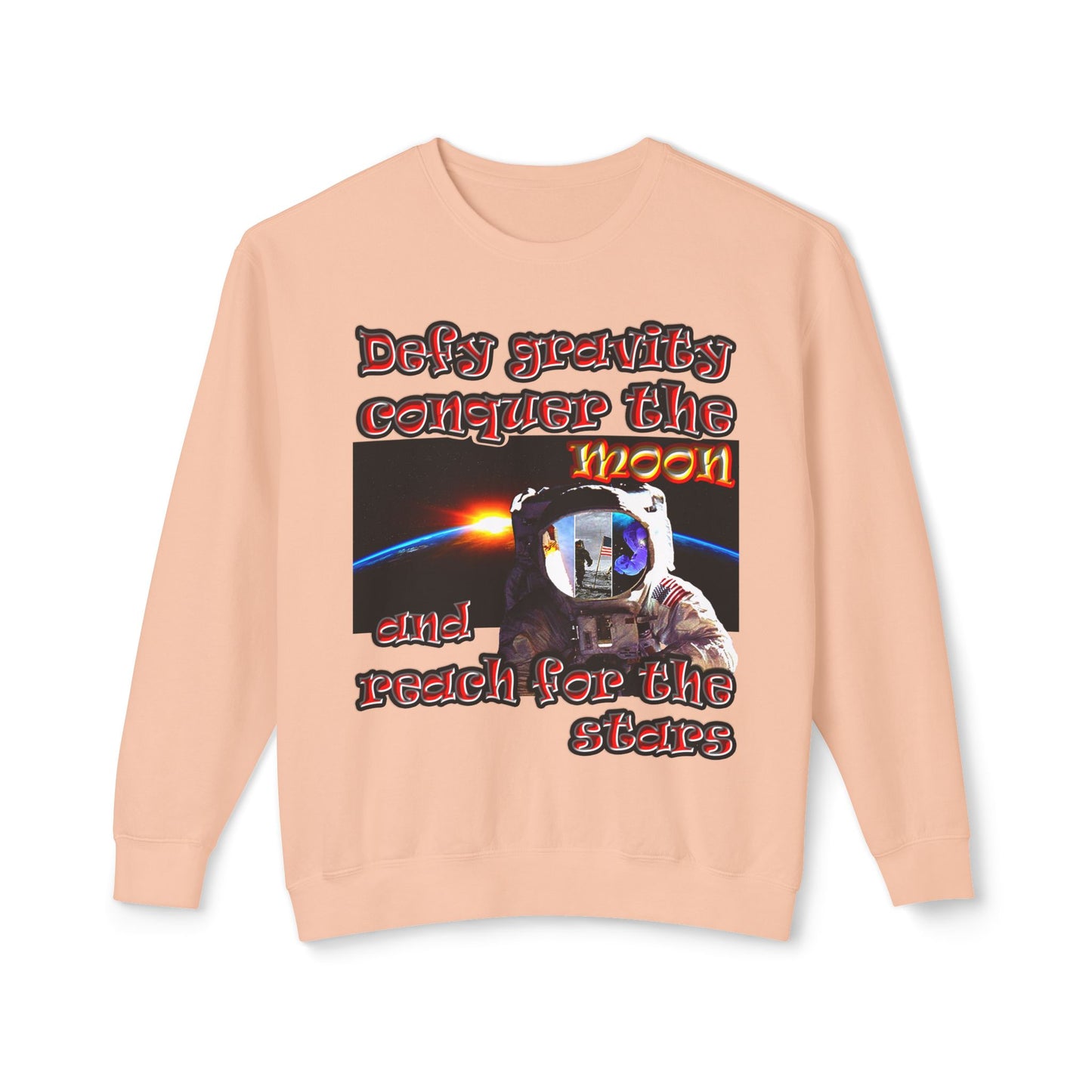 defy conquer reach - Unisex Lightweight Crewneck Sweatshirt