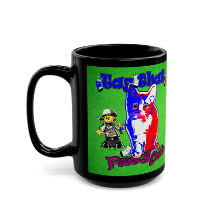 tag that - Black Mug (green turf)