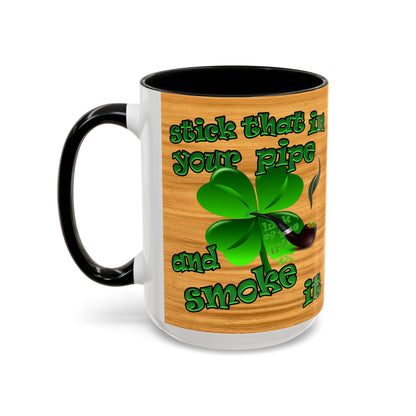 celtics logo - Accent Mug (butterscotch wood finish)