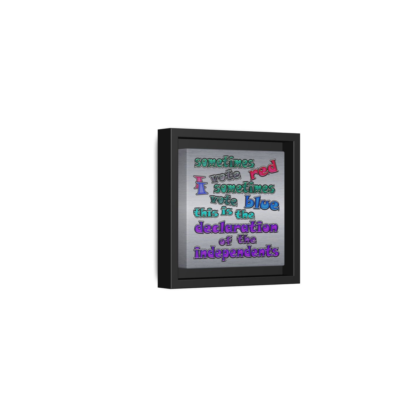 declaration of the independents - framed canvas art (brushed nickel)