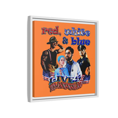 rw&b lives matter - framed canvas art (crusta)