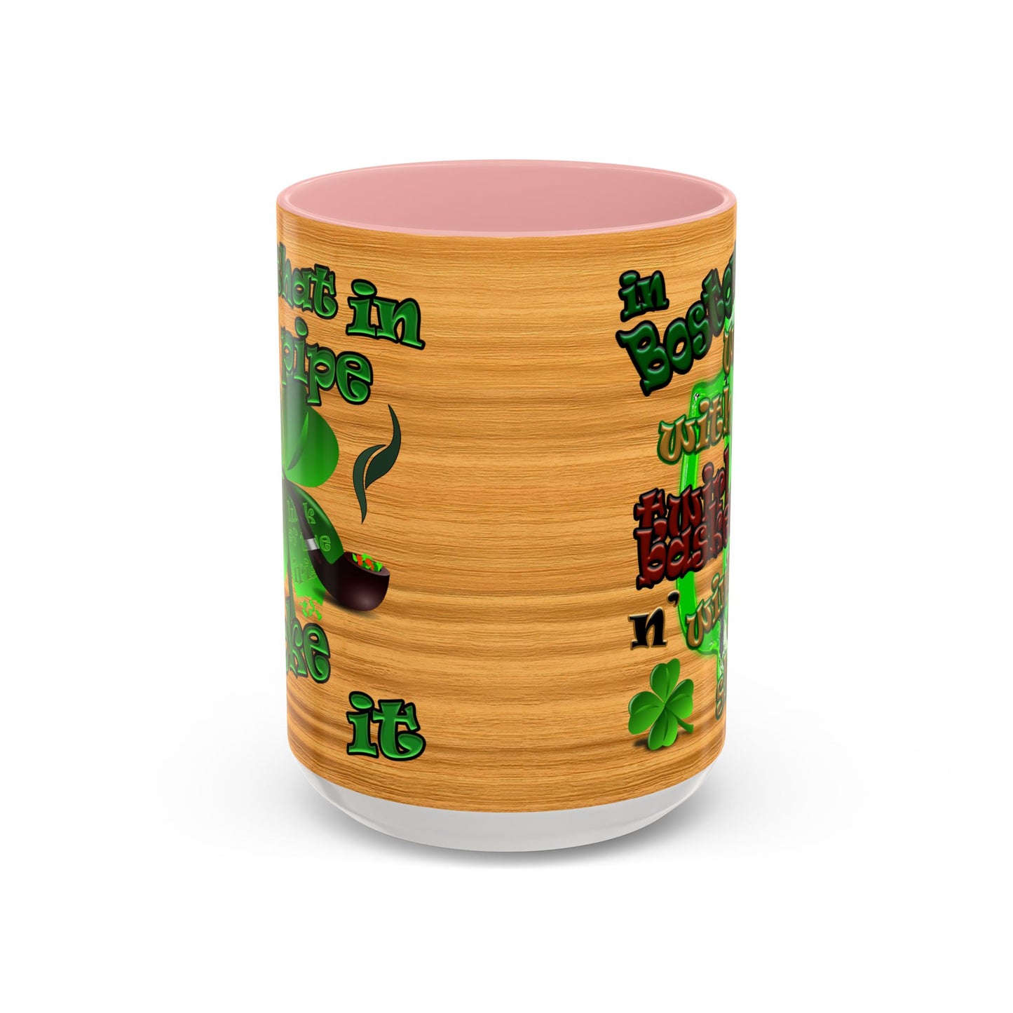 celtics logo - Accent Mug (butterscotch wood finish)