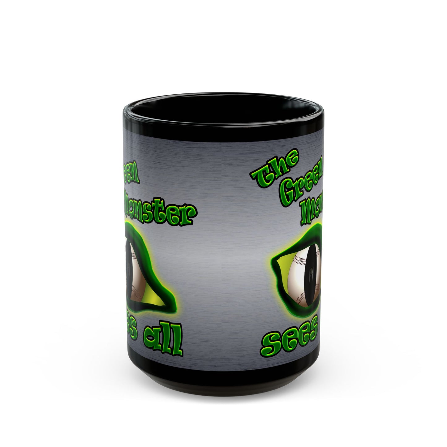 green monster - Black Mug (brushed nickel)