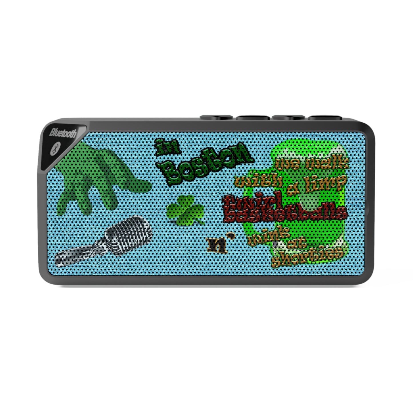 celtics logo - Jabba Bluetooth Speaker (faded blue)