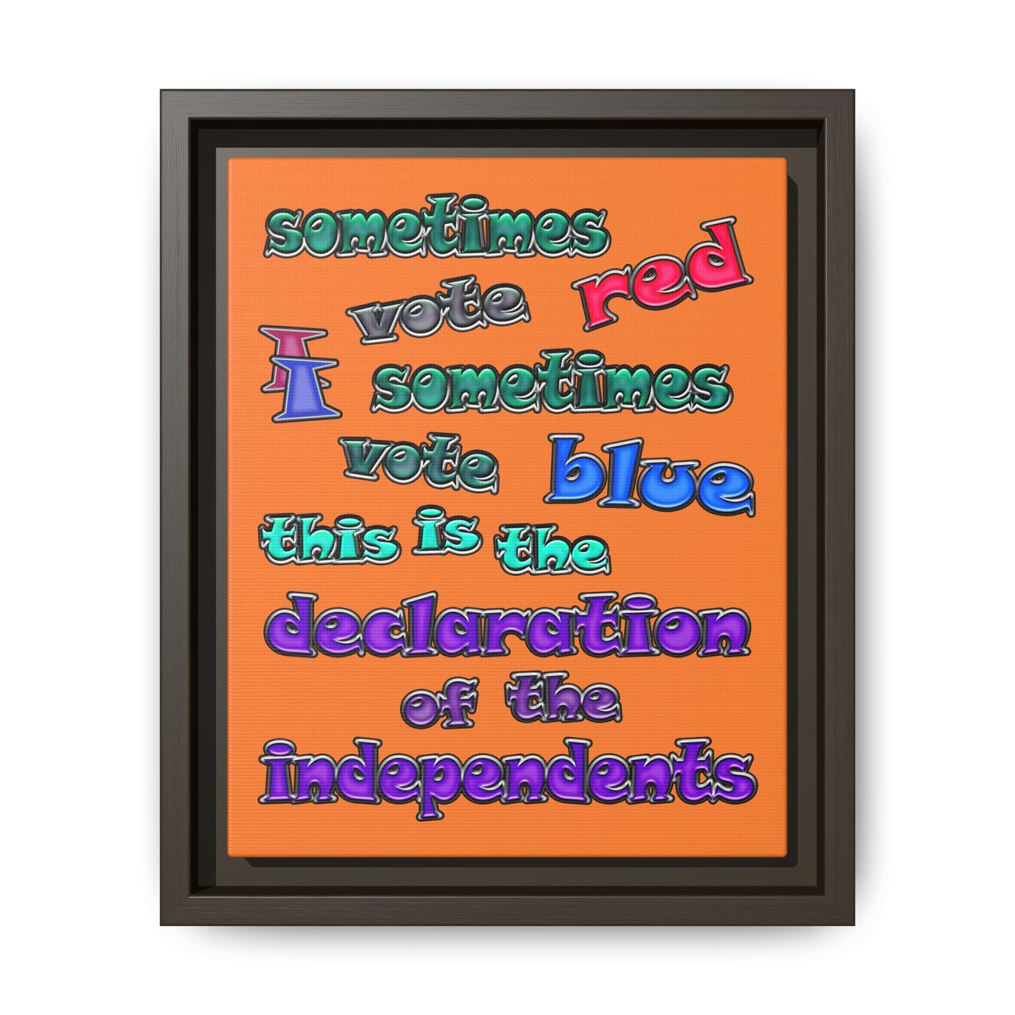declaration of the independents - framed canvas art (crusta)