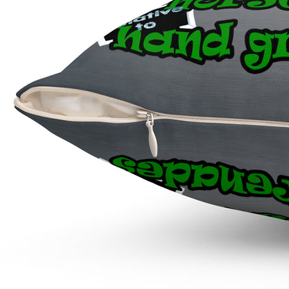 my luck - Spun Polyester Square Pillow - (grey-light grey)