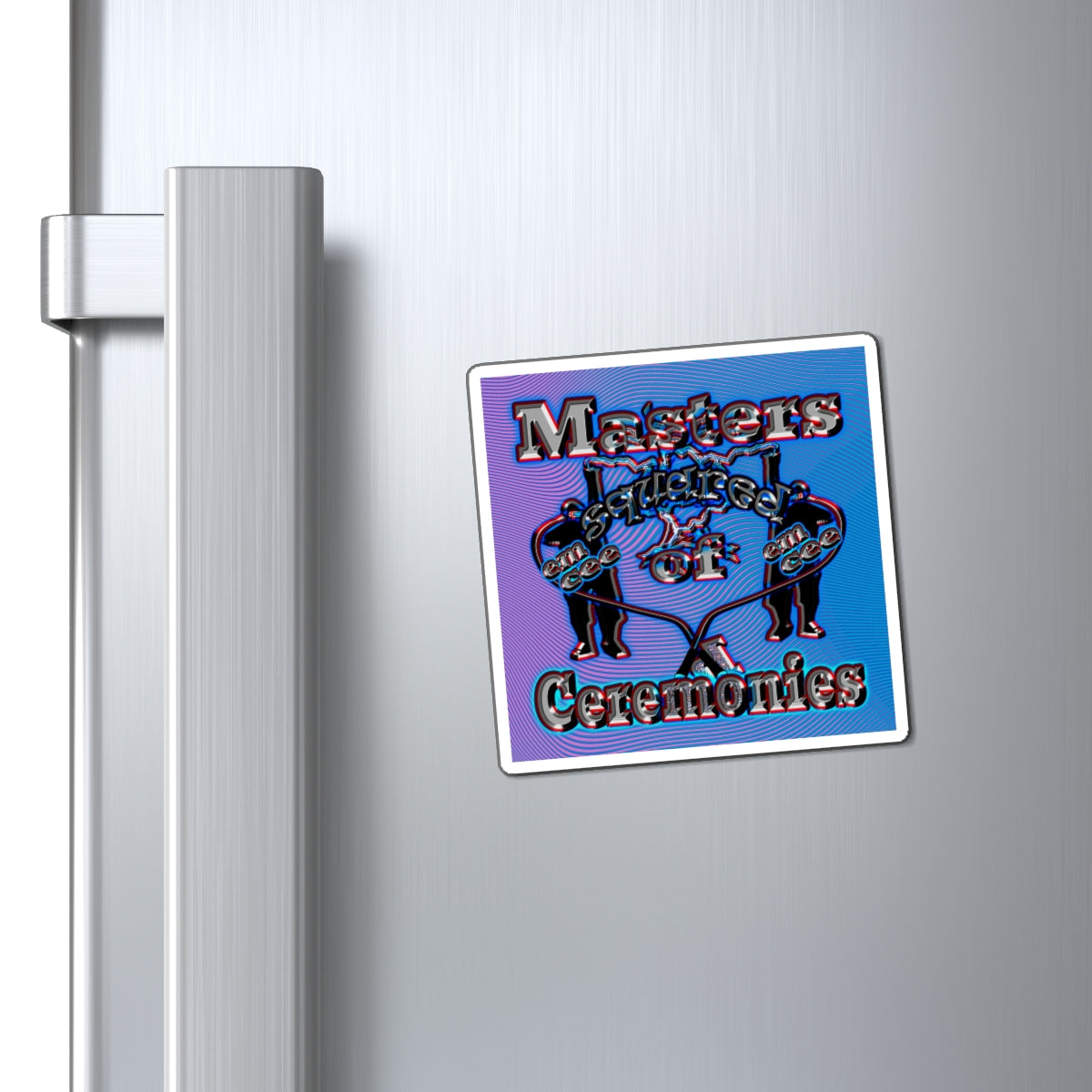 em cee squared - Magnets - (light blue-purple wave)