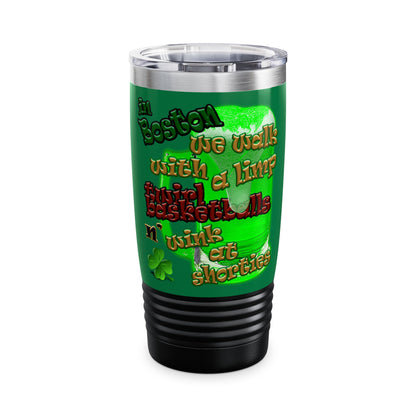 celtics logo - Ringneck Tumbler, 20oz (dark green)