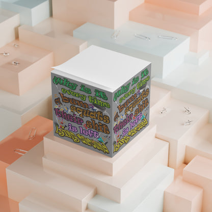 the bum's shit - note cube (grey)