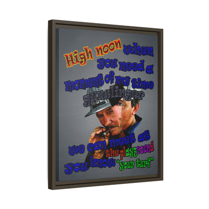 high noon - framed canvas art (grey-light grey)