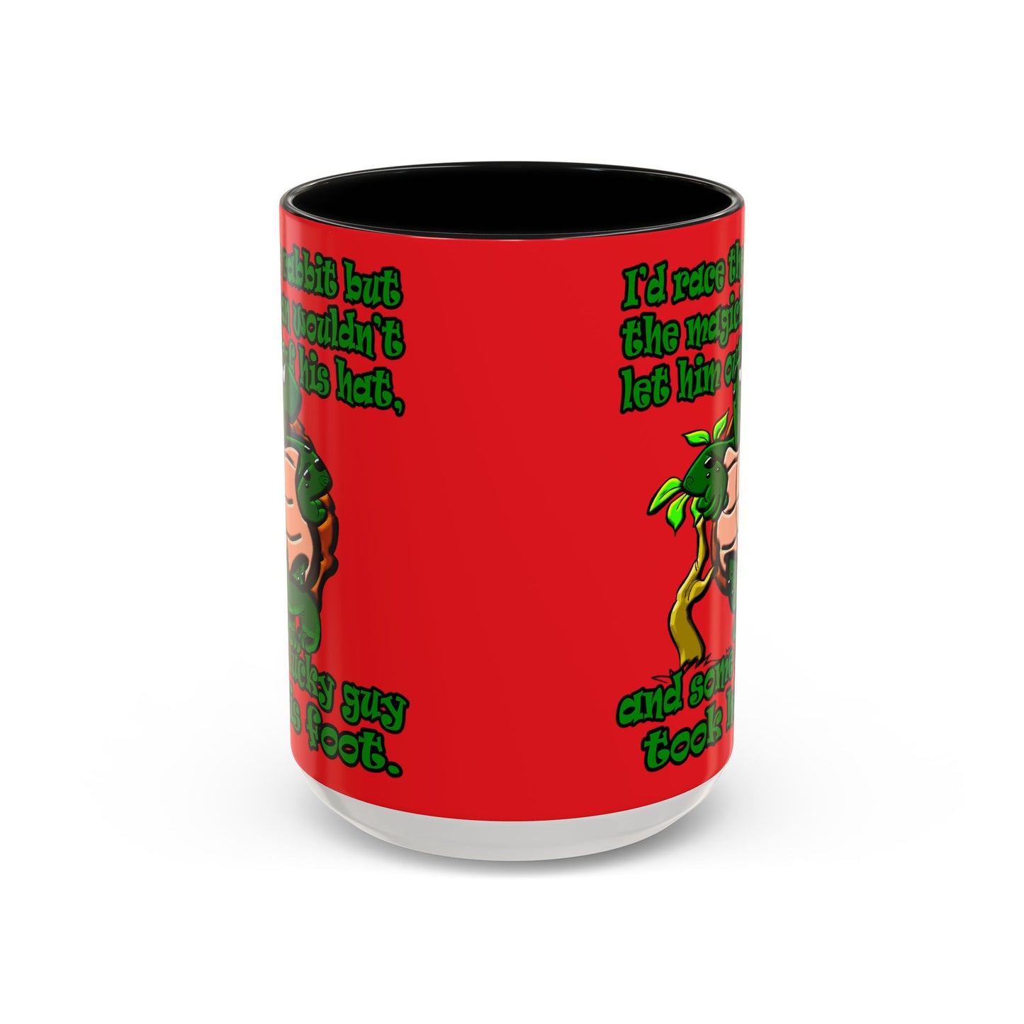 turtle race - Accent Mug (red)