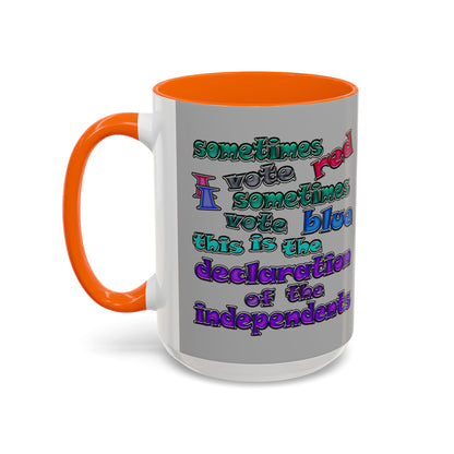 declaration of the independents - Accent Mug (light grey)