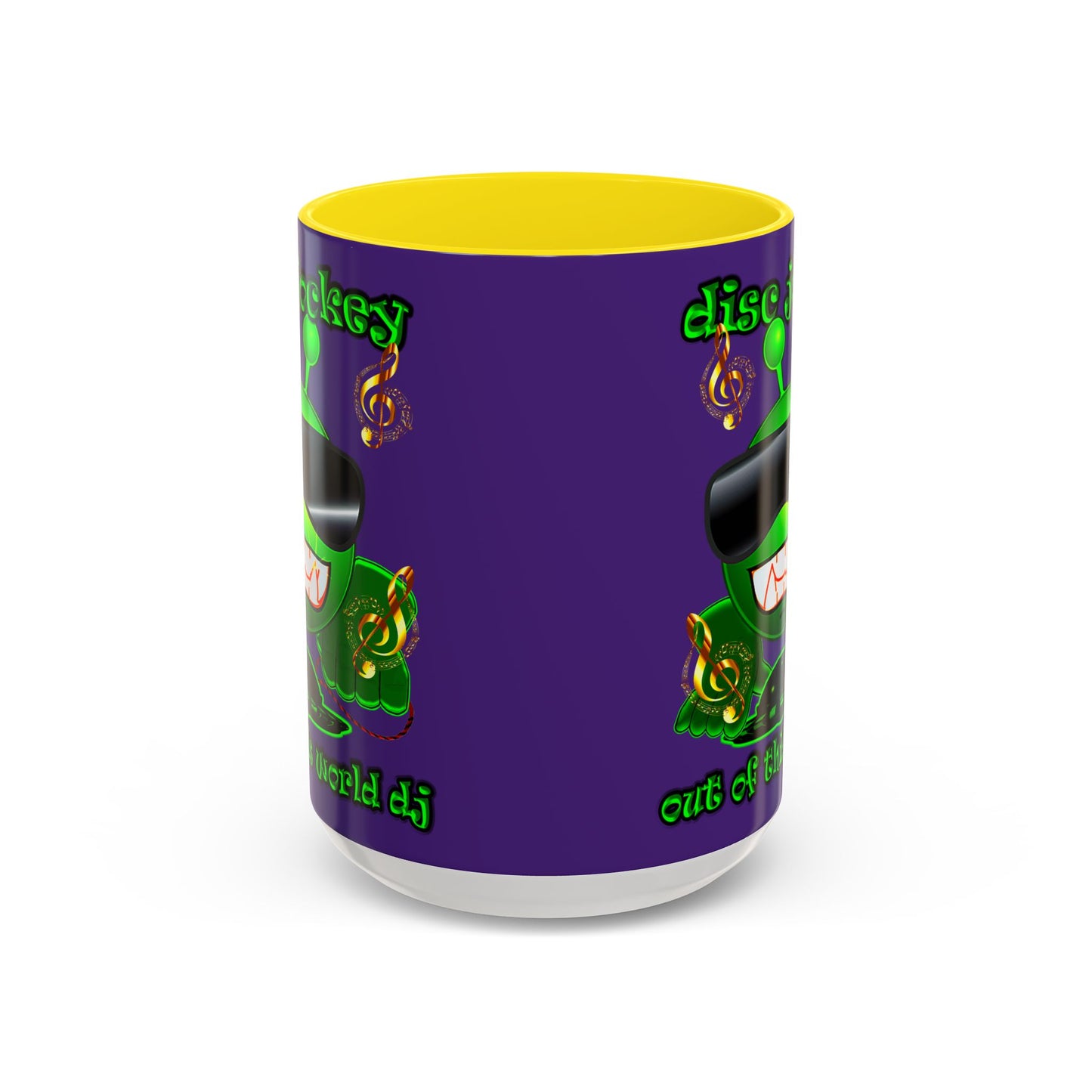 disc jockey - Accent Mug (purple)