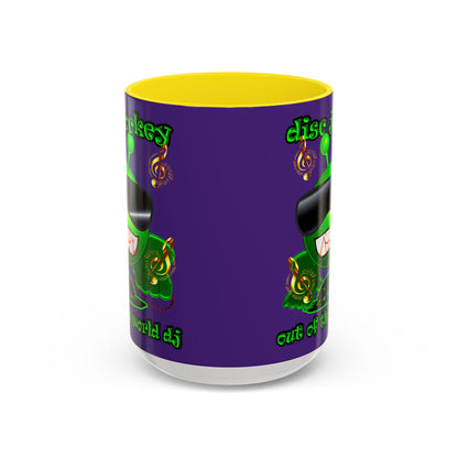 disc jockey - Accent Mug (purple)