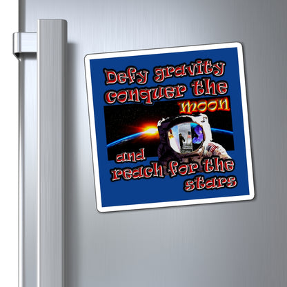 defy conquer reach - Magnets - (dark blue)
