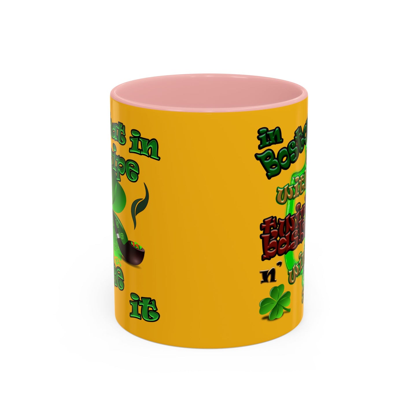 celtics logo - Accent Mug (yellow)