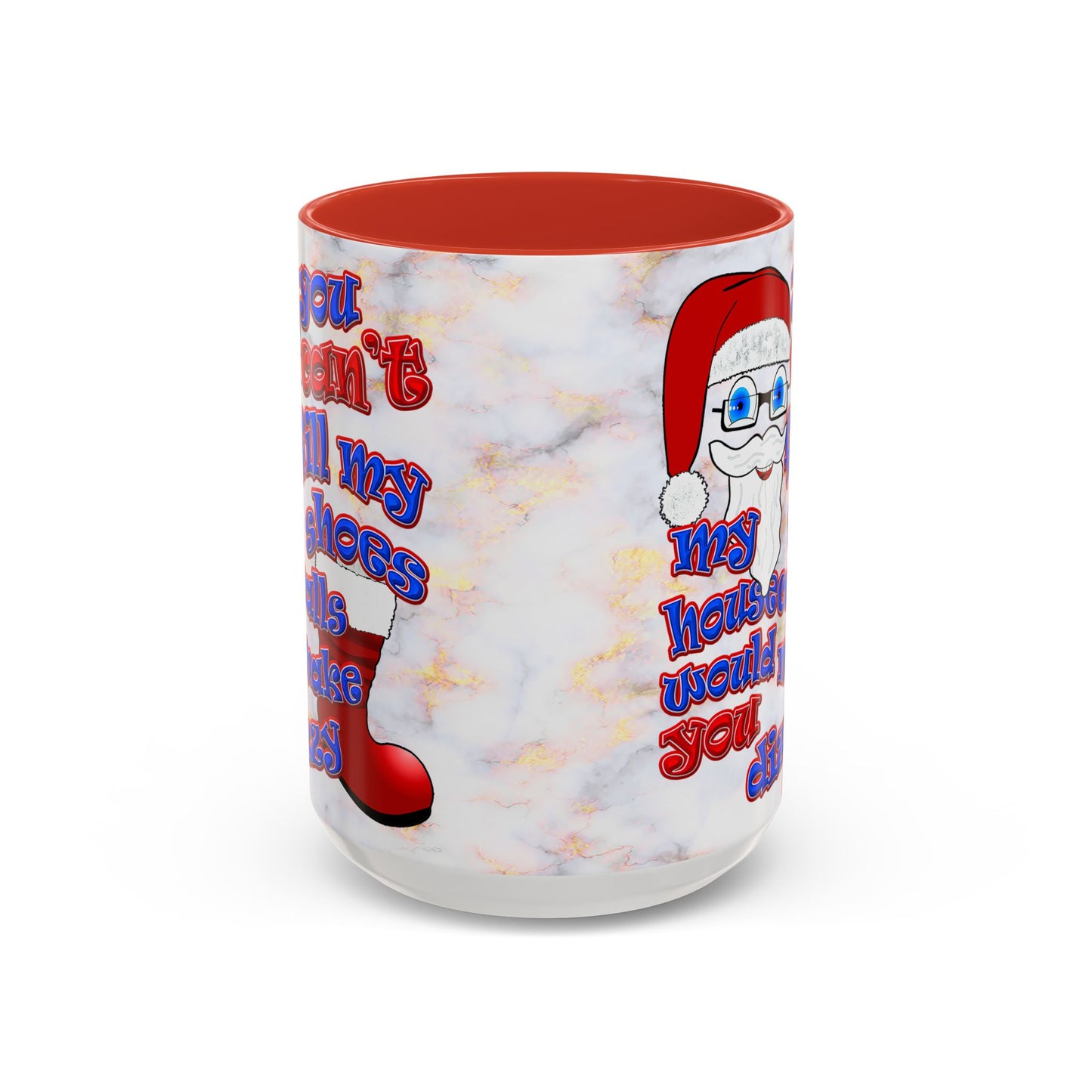 santa's shoes - Accent Mug (white marble)