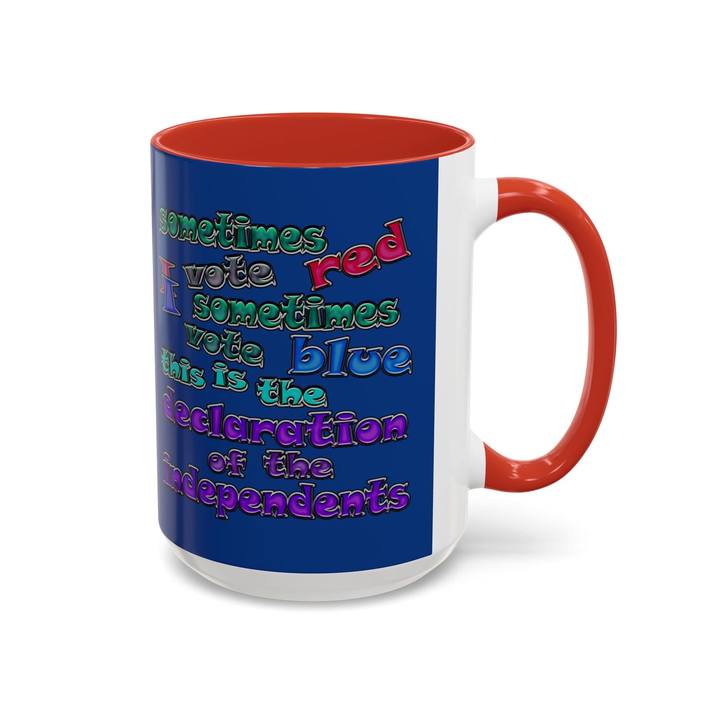 declaration of the independents - Accent Mug (dark blue)