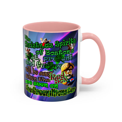 christmas spirits of boston - Accent Mug (grey-pink wave)