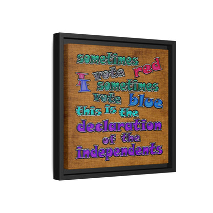 declaration of the independents - framed canvas art (brown papyrus)
